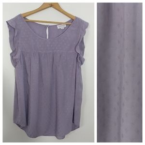 Velvet by G&S Sleeveless ruffle top